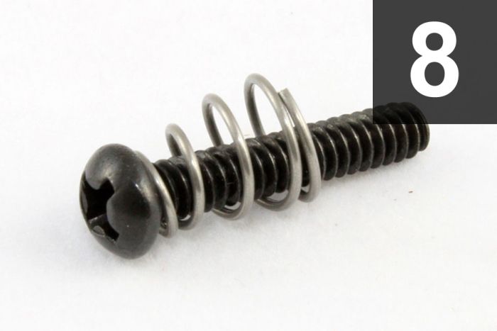All Parts GS-0007-003 Pack of 8 Black Single Coil Pickup Screws