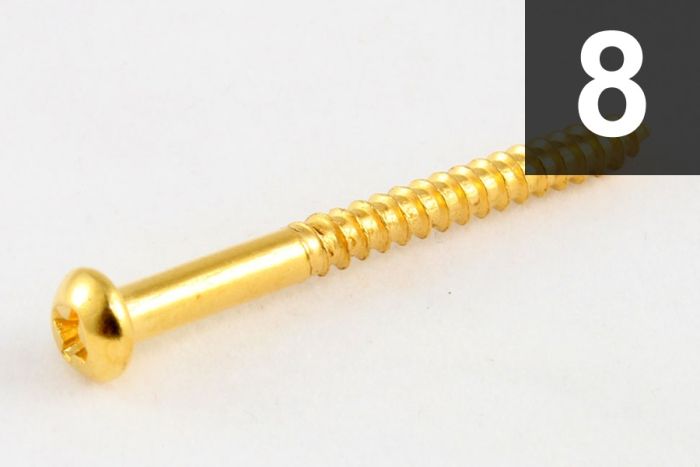 All Parts GS-0011-002 Pack of 8 Gold Bass Pickup Screws