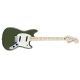 Fender Mustang Maple FB Olive Front View