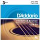D'Addario EJ16-3D 3-PACK ACOUS GTR PHOS BRZ LITE Acoustic Guitar Strings
