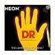 DR Strings Hi Def NEON Yellow Coated Bass Strings, 45, 65, 85, 105, 125