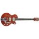 Gretsch G6659TFM Players Edition Broadkaster® Jr. Center Block Single-Cut with String-Thru Bigsby® and Flame Maple, Ebony Fingerboard, Bourbon Stain