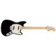 Fender Mustang, Maple FB Black Front View