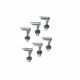 POWER PINS 6 String Advanced Bridge Pin Replacement System Chrome 