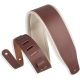 Levy's M26PD-BRN_CRM Top Grain Leather Guitar Strap - Brown and Cream