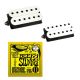 DiMarzio Evolution DP158FW (F-Spaced) and Evolution Bridge DP159FW (F-Spaced) Humbucker Set, White, with Free Ernie Ball EB2627 Beefy Slinky Strings