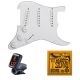 Seymour Duncan Classic Pre-loaded Strat Pickguard Set, White with Free Ernie Ball EB2222 Hybrid Slinky Strings and Tuner