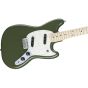 Fender Mustang, Maple Fingerboard, Olive Guitar Demo Gently Used