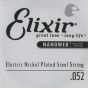 Elixir Electric Nickel Plated Steel w/ NANOWEB Coating Single String, .052