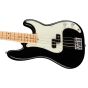 Fender American Professional Precision Bass Maple Neck Black Angle1