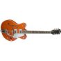 GRETSCH G5422T Electromatic Double Cut Hollowbody Electric Guitar Orange Stain Angle3