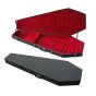 COFFIN CASES Model B-300VX Extreme Electric Guitar Case open and closed 
