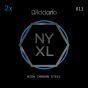 D'Addario NYPL011 2-PACK NYXL PLAIN STEEL 011 Electric Guitar Strings