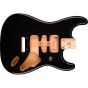 Deluxe Series Stratocaster® HSH Alder Body 2 Point Bridge Mount, Black
