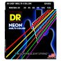 DR Strings Hi-Def NEON Light Multi Color Coated Bass 6-Strings, 030-125