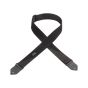 Levy's 2" Suede Leather Guitar Strap With Polypropylene Webbing Backing, Black