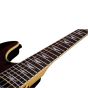 Schecter Omen Extreme-4 String Bass Guitar Rosewood Fretboard Black Cherry neck close up