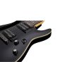 Schecter Omen 7 Electric Guitar 7-String Rosewood Fretboard Gloss Black zoomed knobs