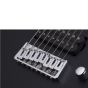 Schecter C-8 Deluxe 8-String Electric Guitar Rosewood Fretboard Satin Black bridge view 