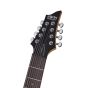 Schecter C-8 Deluxe 8-String Electric Guitar Rosewood Fretboard Satin Black head stock