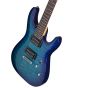 Schecter C-6 Plus Electric Guitar Rosewood Fretboard Ocean Blue Burst top body