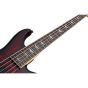 Schecter Stietto Extreme-5 Left Handed Bass Guitar Black Cherrry Angle