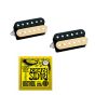 DiMarzio DP260BC Neck and DP261FBC Bridge (F-Spaced) PAF Master Humbucker Pickup Set, Black and Creme, with Free Ernie Ball EB2627 Beefy Slinky Strings
