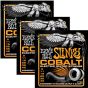 ERNIE BALL Cobalt Hybrid Slinky Electric Guitar Strings (2722) - 3 Pack