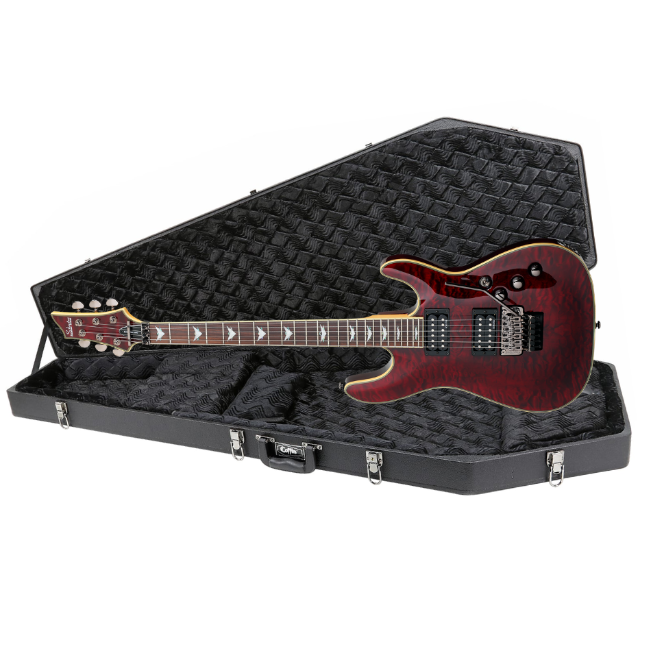 Schecter Omen Extreme 6 FR Electric Guitar, Black Cherry w/ G185BK Hard Case