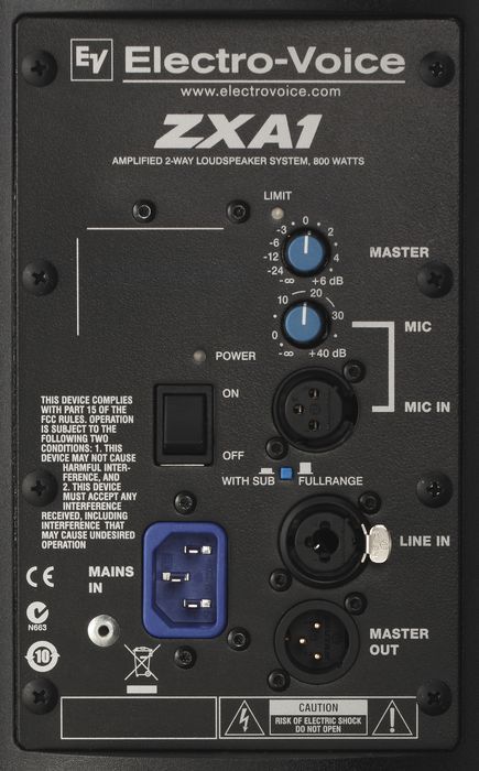 EV Electro Voice ZXA1-90B Active/Powered DJ PA Speaker, Black