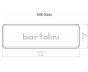 BARTOLINI MK5CBC-B MK 5-Sring Soapbar Dual Coil Humbucker Pickup NEW Dimensions