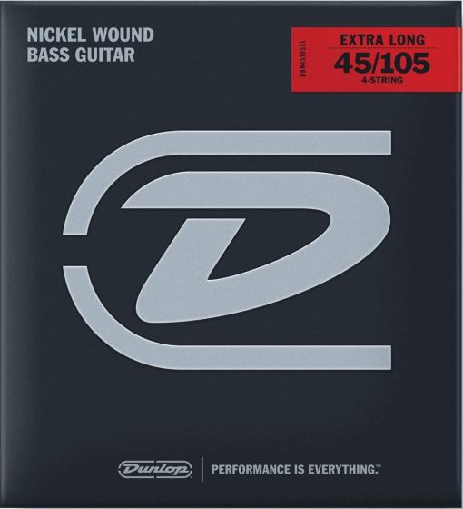 Jim Dunlop Bass Nickel Wound Extra Long, 45/105 XL/4, Set (M6)