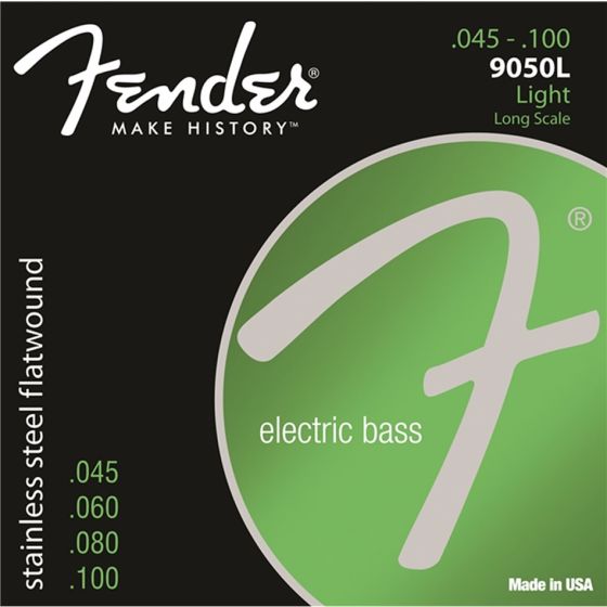 FENDER 9050 Light .045-.100 Stainless Flatwound Bass Strings 