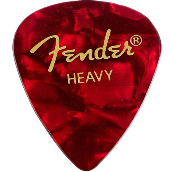 FENDER 351 Shape Premium Picks Red Moto- Heavy -Pack of 12