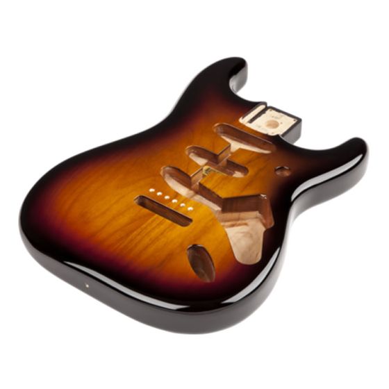FENDER Stratocaster SSS Alder Body Replacement 3-Color Sunburst