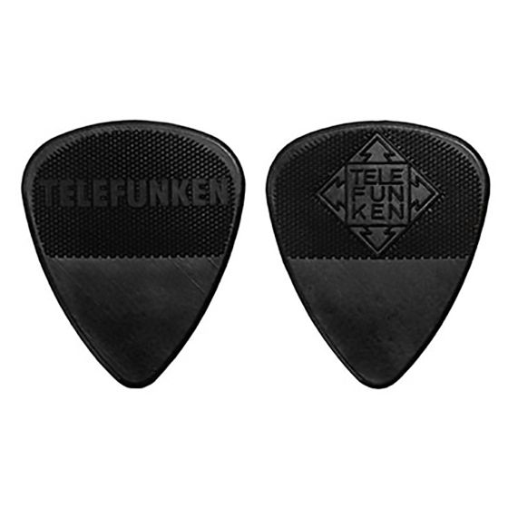 Telefunken 6 pack of 1mm Thin Diamond Guitar Picks made from Graphite enriched Delrin