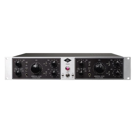 UNIVERSAL AUDIO 2-610 Silverface Dual Channel Mic Pre front