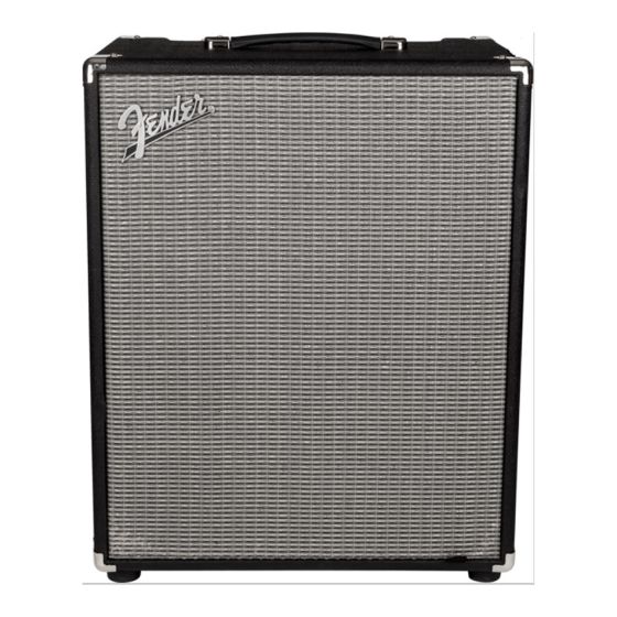 Fender Rumble 500, 120V, Black/Silver Bass Combo Amp angled top
