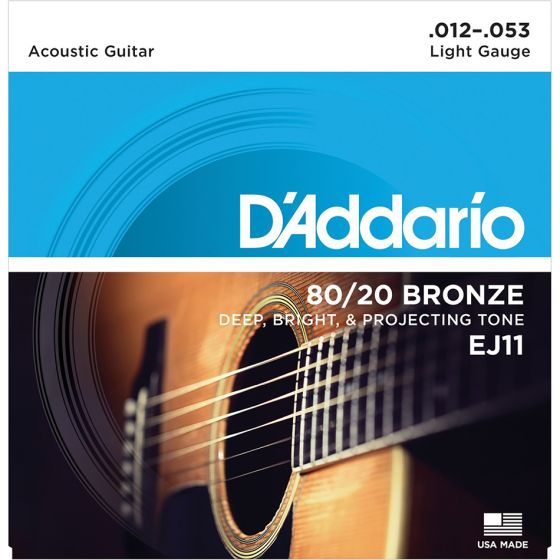D'Addario EJ11 SET ACOUS GTR 80/20 BRZ LITE Acoustic Guitar Strings