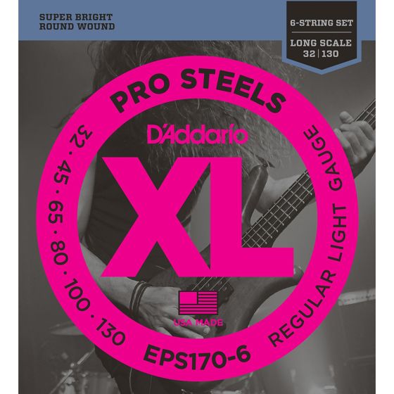 D'Addario EPS170-6 SET BASS PROST 30-130 LNG 6STR Bass Guitar Strings