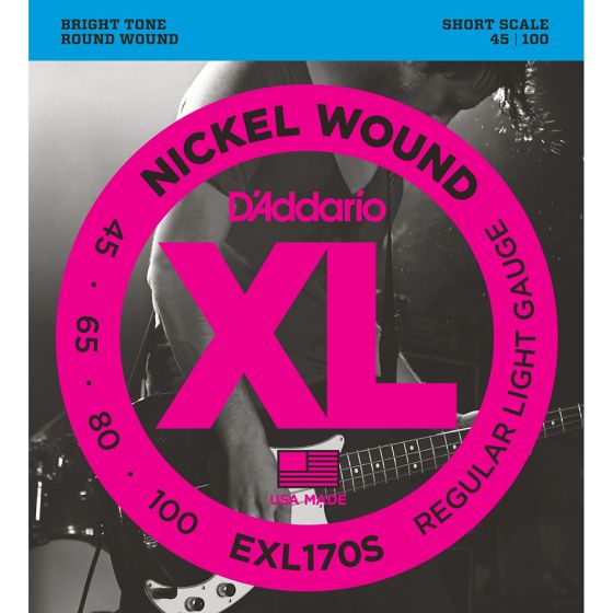 D'Addario EXL170S SET BASS XL 45-100 SHORT SCALE Bass Guitar Strings