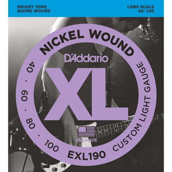 D'Addario EXL190 SET BASS XL 40-100 LONG SCALE Bass Guitar Strings