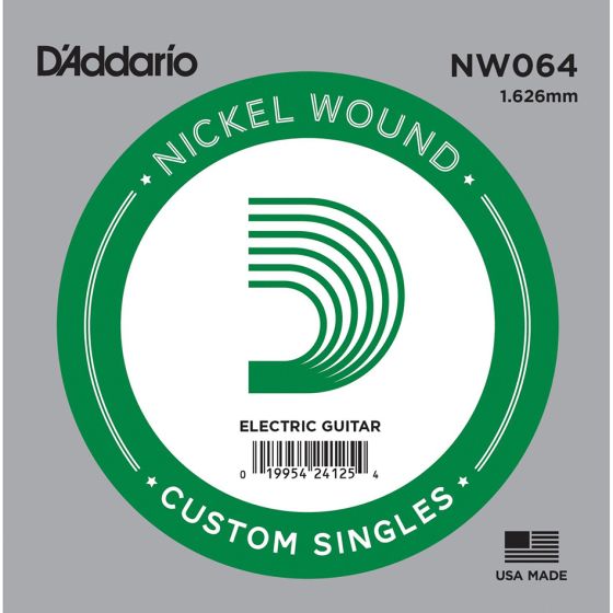 D'Addario NW064 SINGLE NICKEL WOUND 064 Electric Guitar String