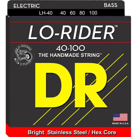 DR Strings LO-RIDER Stainless Steel Bass: 40, 60, 80, 100