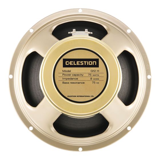 CELESTION Classic Series G12H-75 Creamback 8 ohm Guitar Speaker