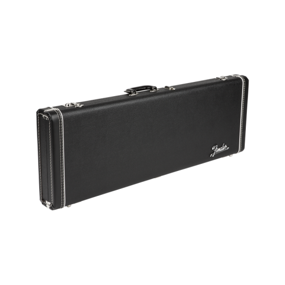 G&G Deluxe Strat®/Tele® Hardshell Case, Left Handed, Black with Orange Plush Interior