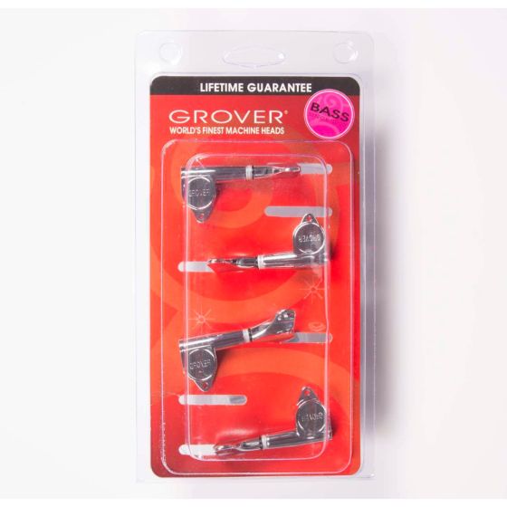 Original Modern Grover Bass Machine Heads Tuners 2x2 Chrome