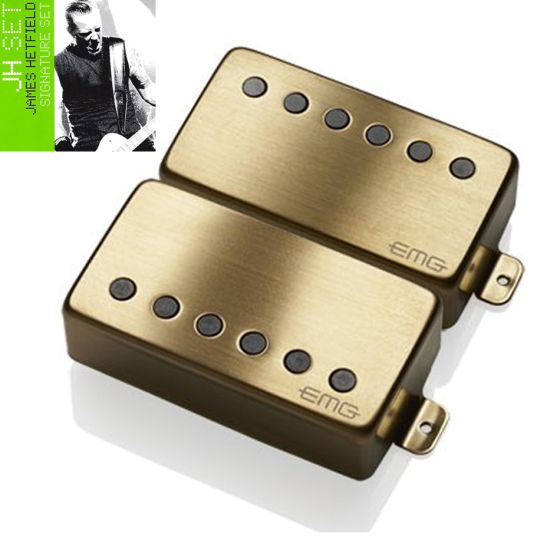 EMG James Hetfield (JH) Signature Guitar Pickup Set, Brushed Gold