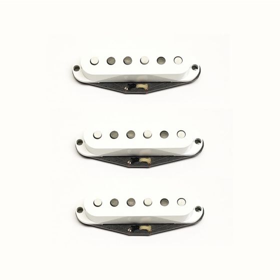 Klein 1962 Stratocaster Guitar Pickup Set, White covers