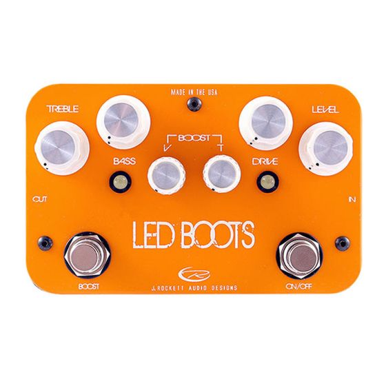 ROCKETT Phil Brown LED Boots Overdrive Guitar Effects Pedal